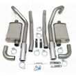 1970 351W Mustang 2 1/2 "Natural Dual Rear Exit Stainless Steel